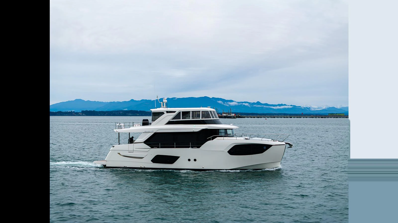 a boat on the water aboard OUR TRADE Yacht for Sale