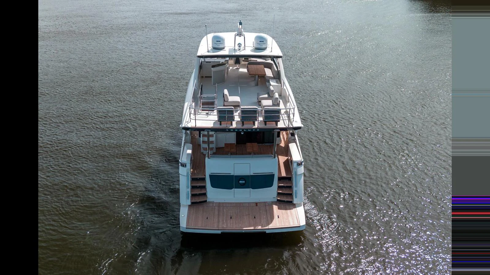 a boat on the water aboard OUR TRADE Yacht for Sale