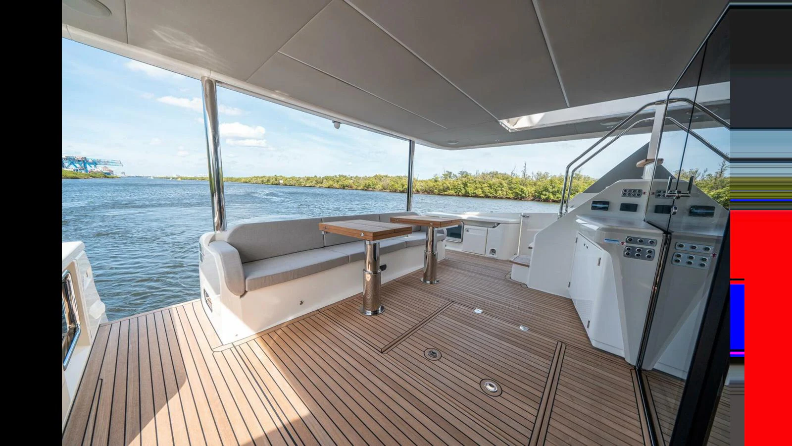a boat on a deck aboard OUR TRADE Yacht for Sale