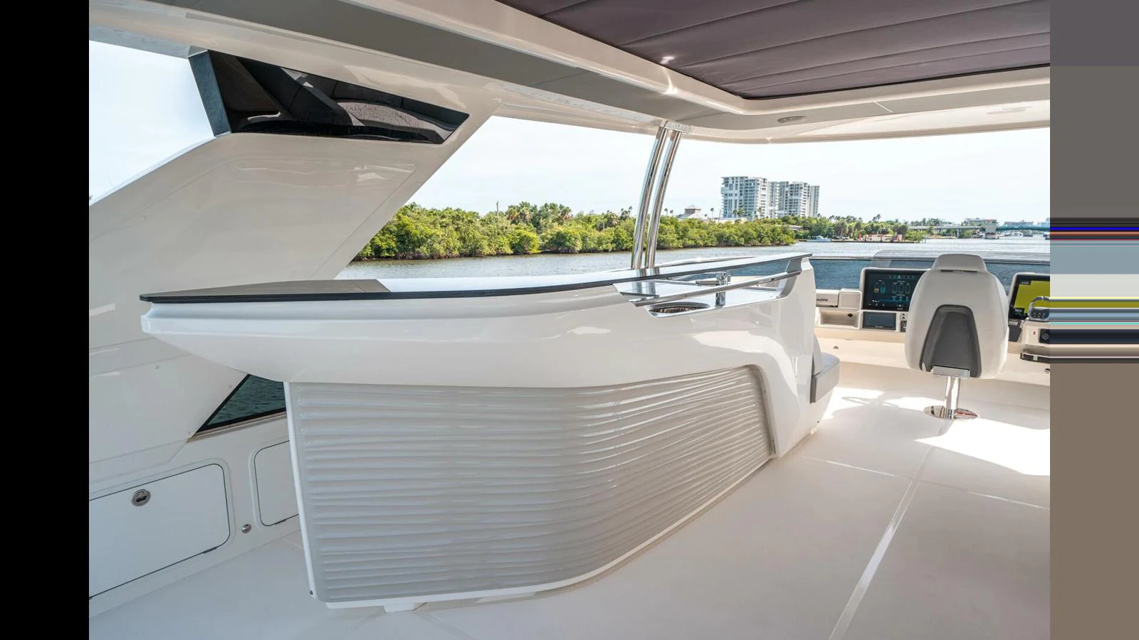 inside of a car aboard OUR TRADE Yacht for Sale