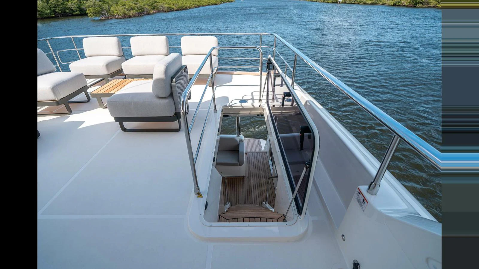 a boat on the water aboard OUR TRADE Yacht for Sale