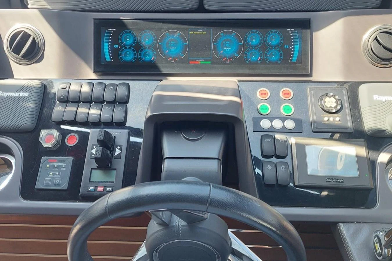 the dash of a car aboard DANI Yacht for Sale