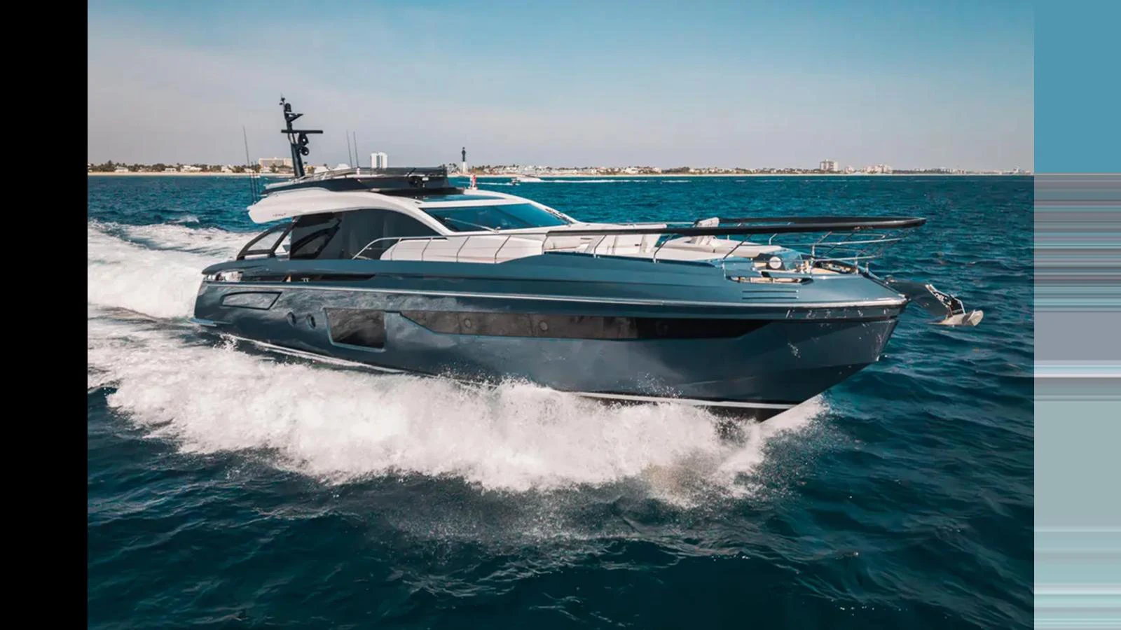 A sleek and modern yacht cruises swiftly through the open water, showcasing its elegant design and powerful performance. aboard 2025 AZIMUT S8 Yacht for Sale