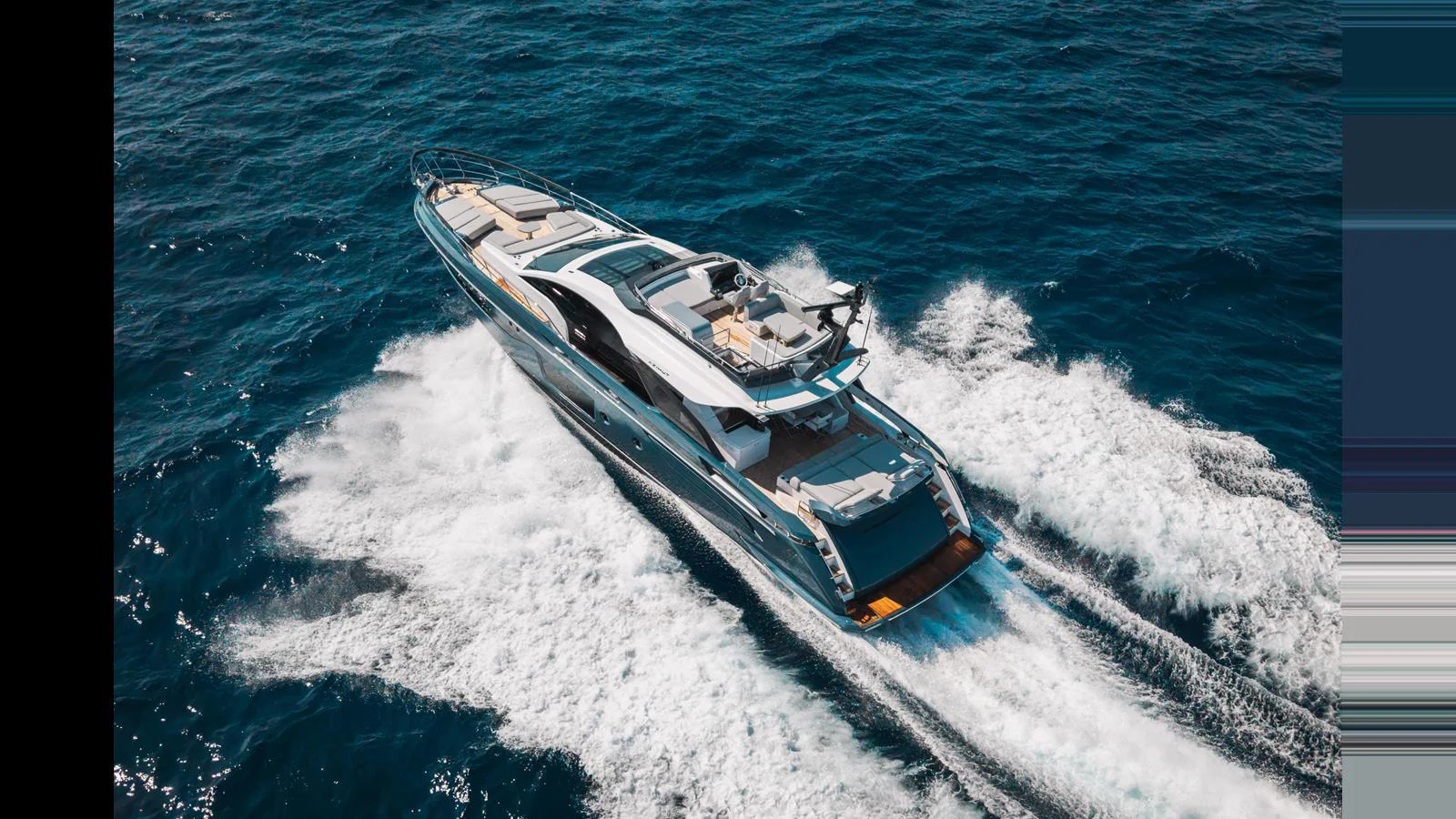 A sleek yacht cruises swiftly through the open sea, showcasing its modern design and powerful performance. aboard 2025 AZIMUT S8 Yacht for Sale