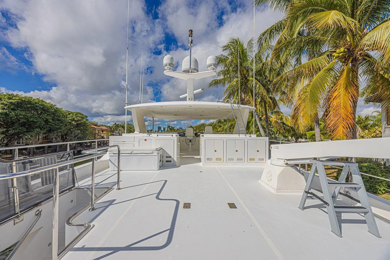 The spacious sundeck offers ample room for relaxation and entertainment under the tropical sun. aboard MARGARITA Yacht for Sale
