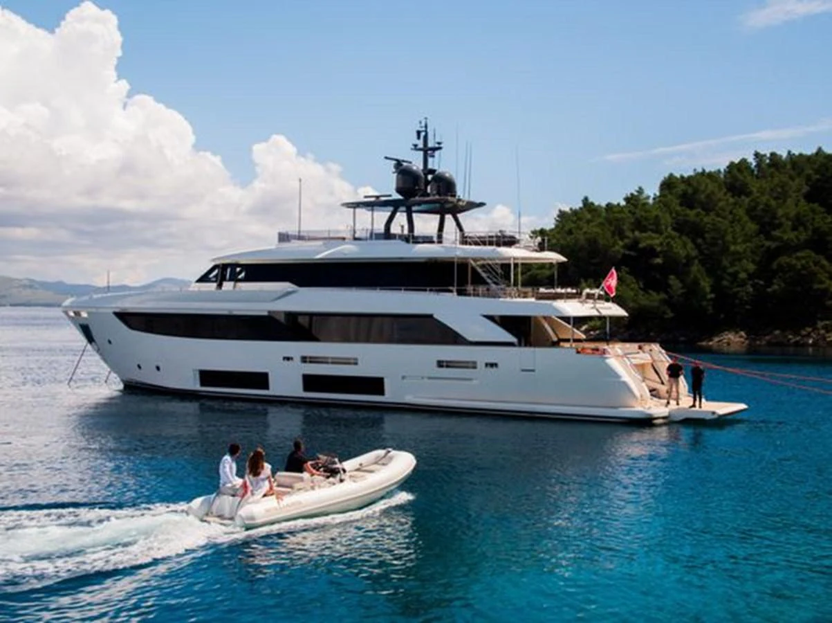 a boat with people on it aboard SK Yacht for Sale