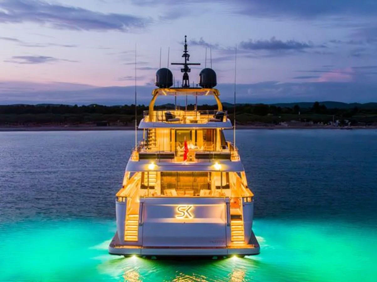 a boat on the water aboard SK Yacht for Sale