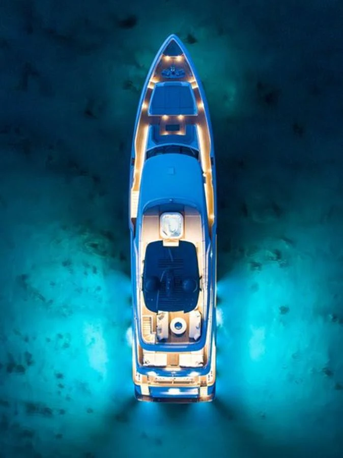 a silver and gold object aboard SK Yacht for Sale