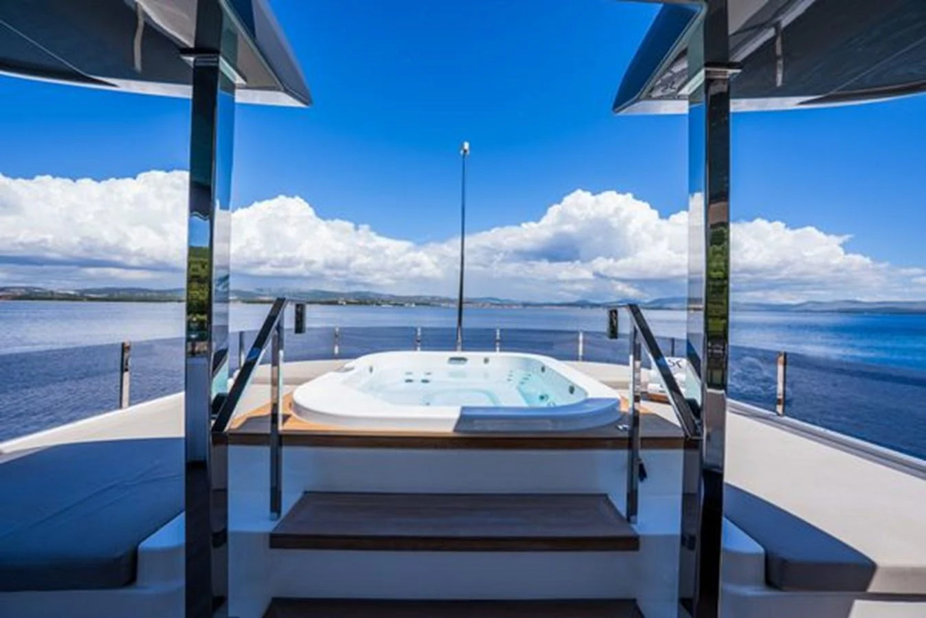 a boat on the water aboard SK Yacht for Sale