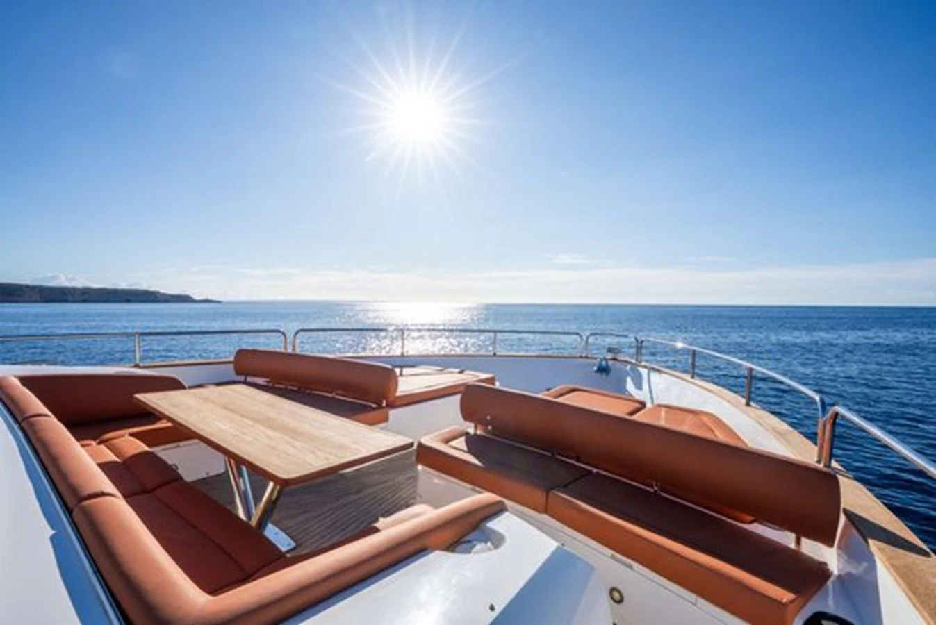 The sundeck offers a relaxing space with comfortable seating and stunning ocean views. aboard 2015 SUNSEEKER 28M RIII Yacht for Sale