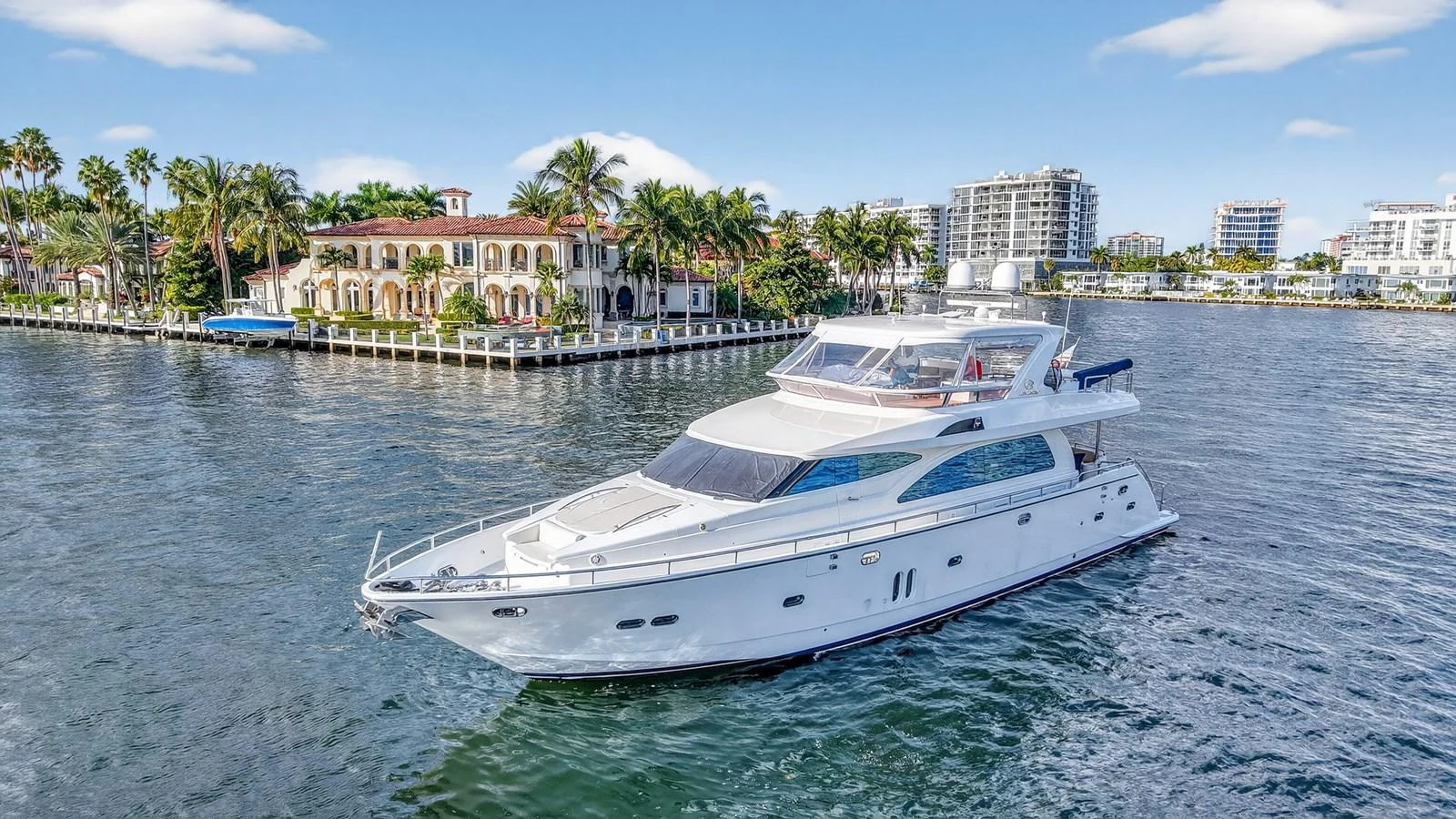 a white boat on the water aboard ARLENE Yacht for Sale