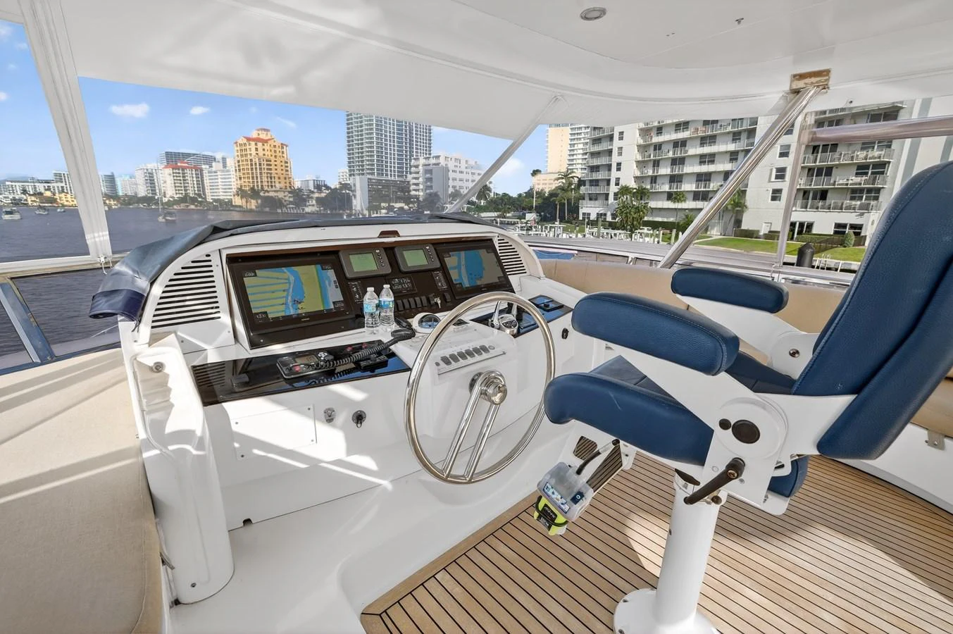 inside of a white car aboard ARLENE Yacht for Sale