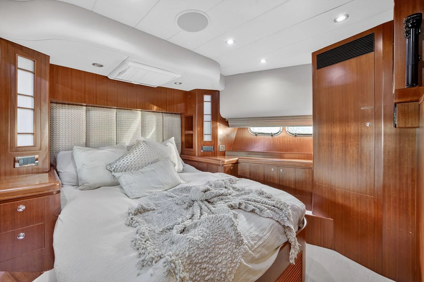 a bed in a room aboard ARLENE Yacht for Sale