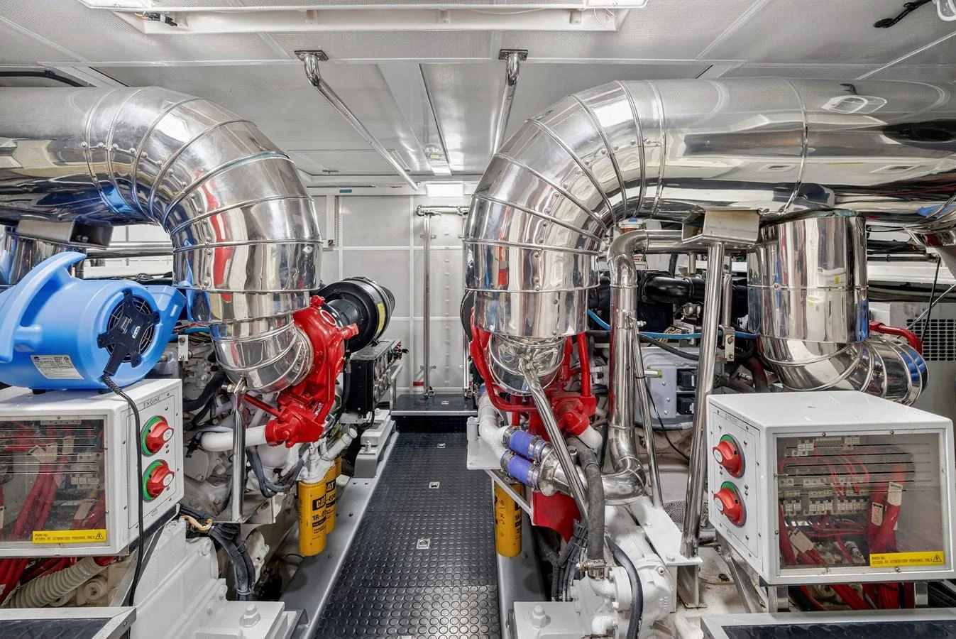 a room with machines and machinery aboard ARLENE Yacht for Sale