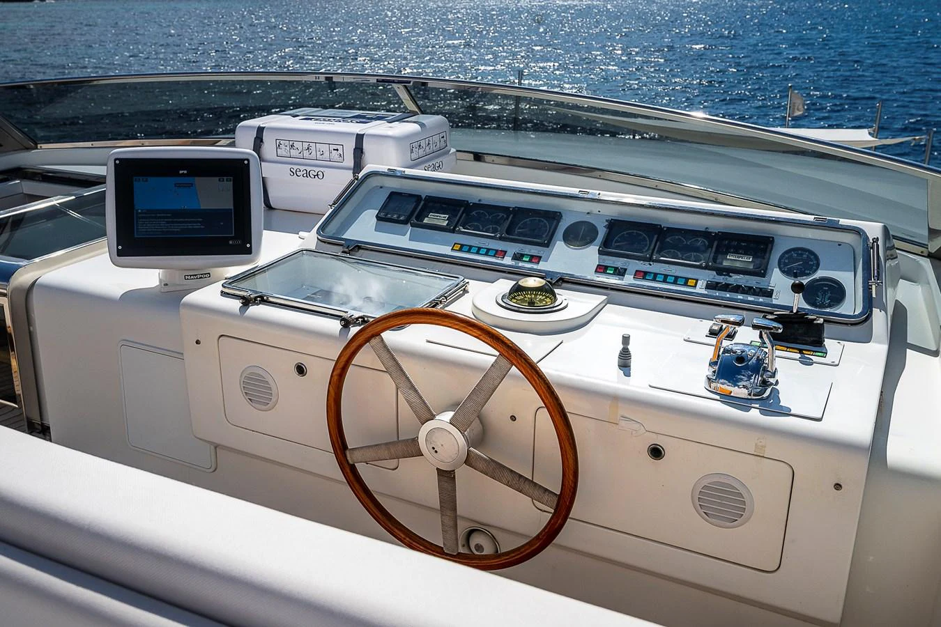 the inside of a boat aboard AXEBT Yacht for Sale