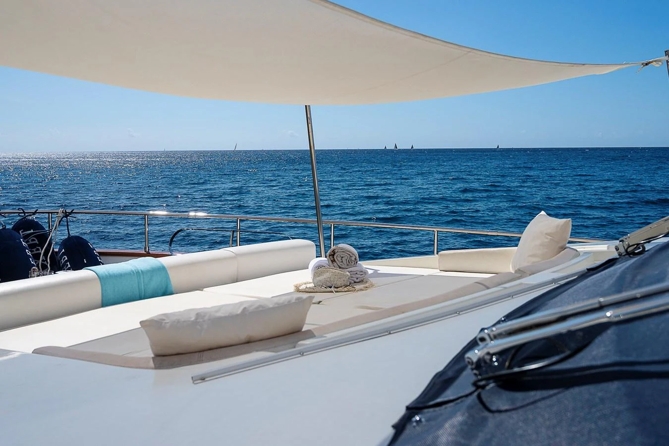 a boat on the water aboard AXEBT Yacht for Sale