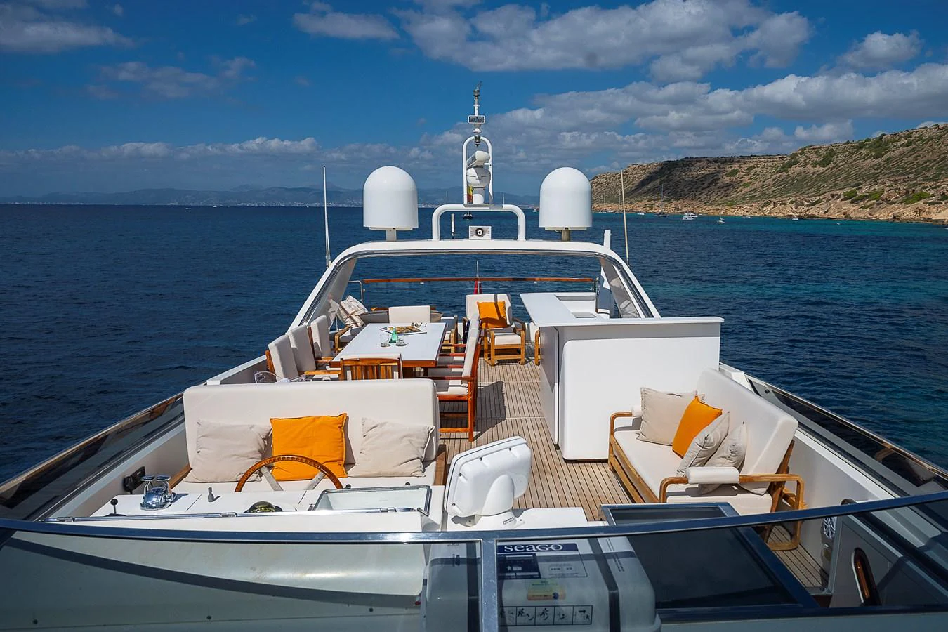 a boat on the water aboard AXEBT Yacht for Sale