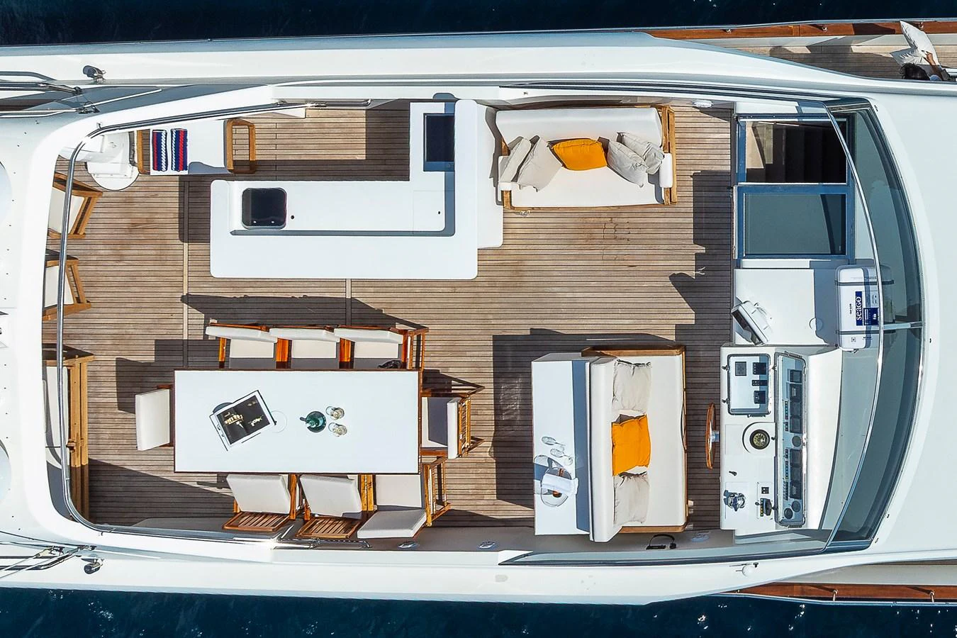 a computer with a few components aboard AXEBT Yacht for Sale