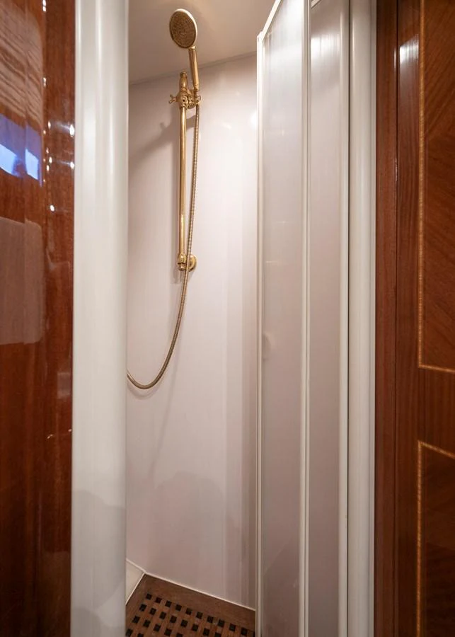 a key chain on a door aboard AXEBT Yacht for Sale