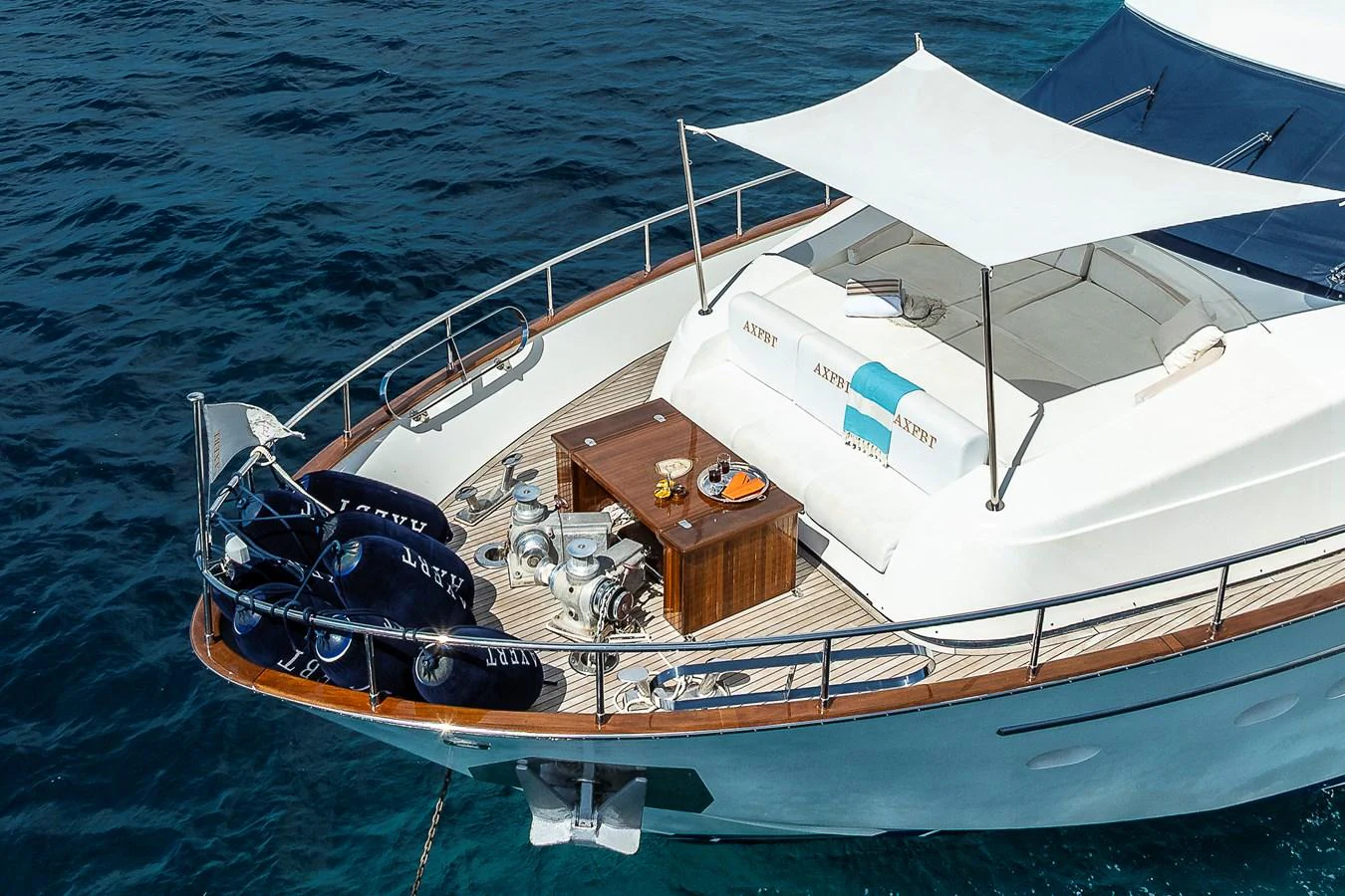 a boat on the water aboard AXEBT Yacht for Sale