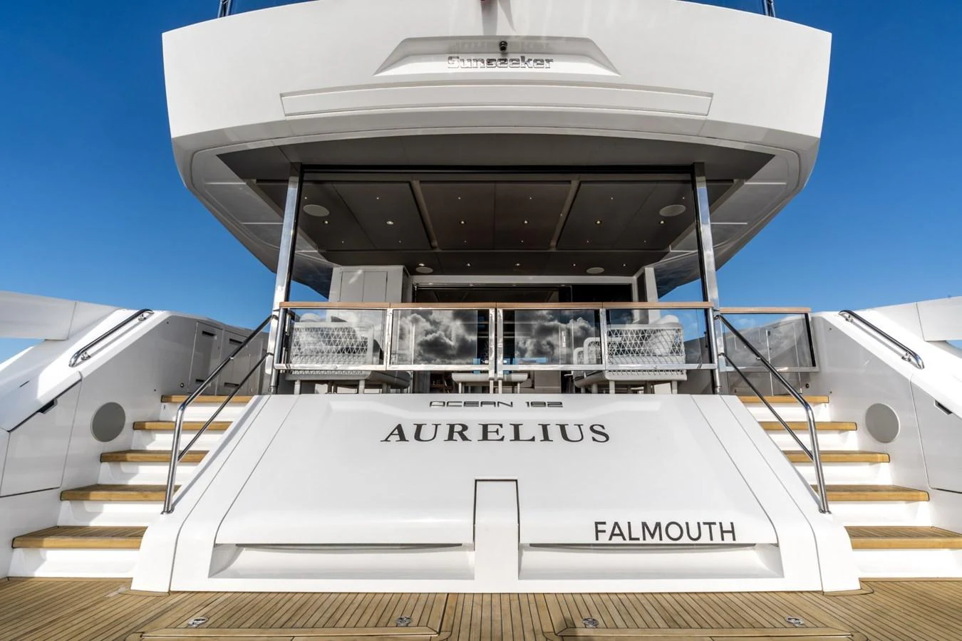 a building with stairs aboard AURELIUS Yacht for Sale