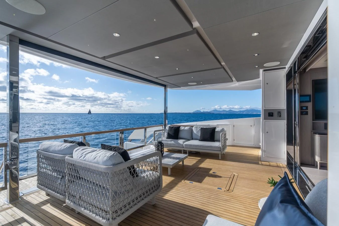 a large boat on the water aboard AURELIUS Yacht for Sale