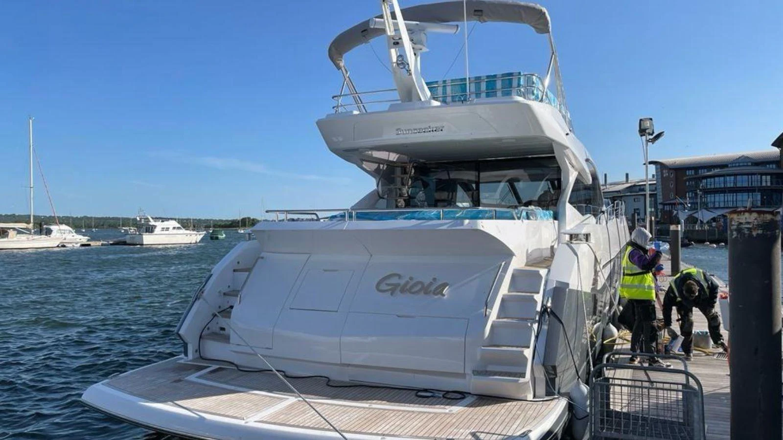 a boat on the water aboard GIOIA Yacht for Sale
