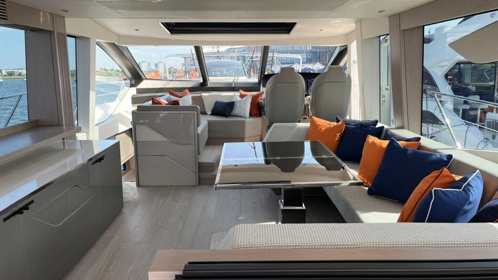 inside of a car aboard GIOIA Yacht for Sale