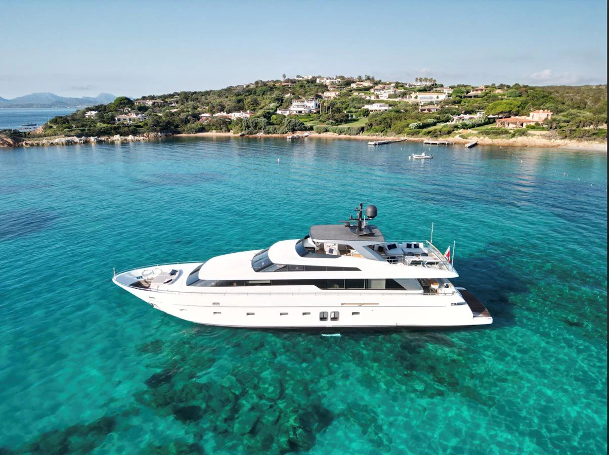a white yacht in the water aboard AMAN - SL96 Yacht for Sale