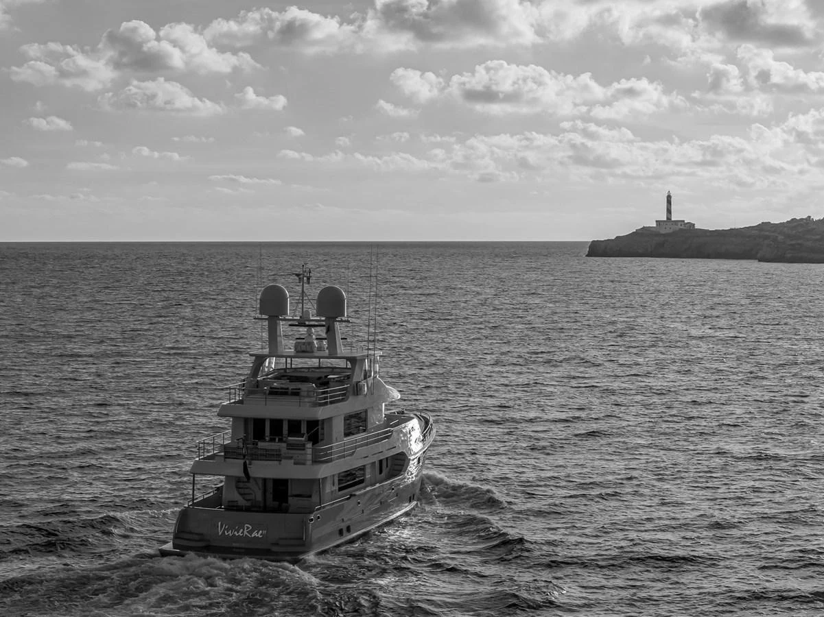 a boat in the water aboard VIVIERAE II Yacht for Sale