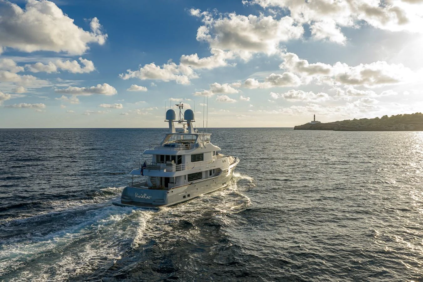 a boat on the water aboard VIVIERAE II Yacht for Sale