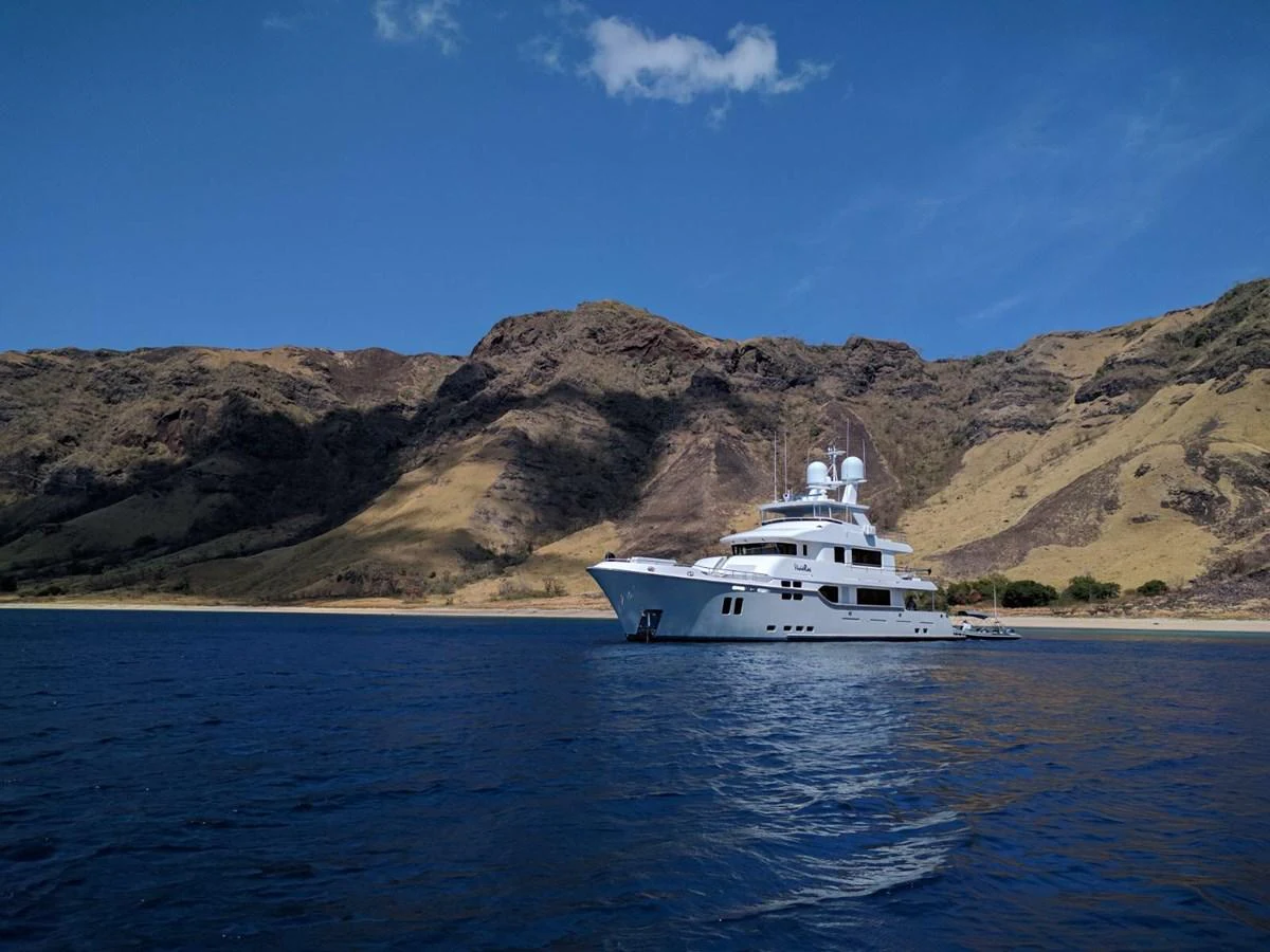a boat on the water aboard VIVIERAE II Yacht for Sale