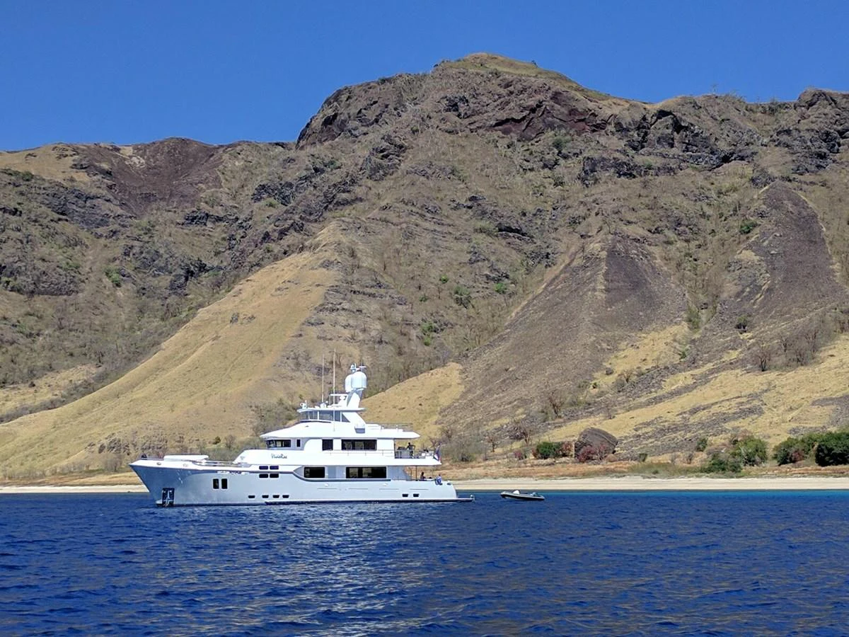 a boat on the water aboard VIVIERAE II Yacht for Sale