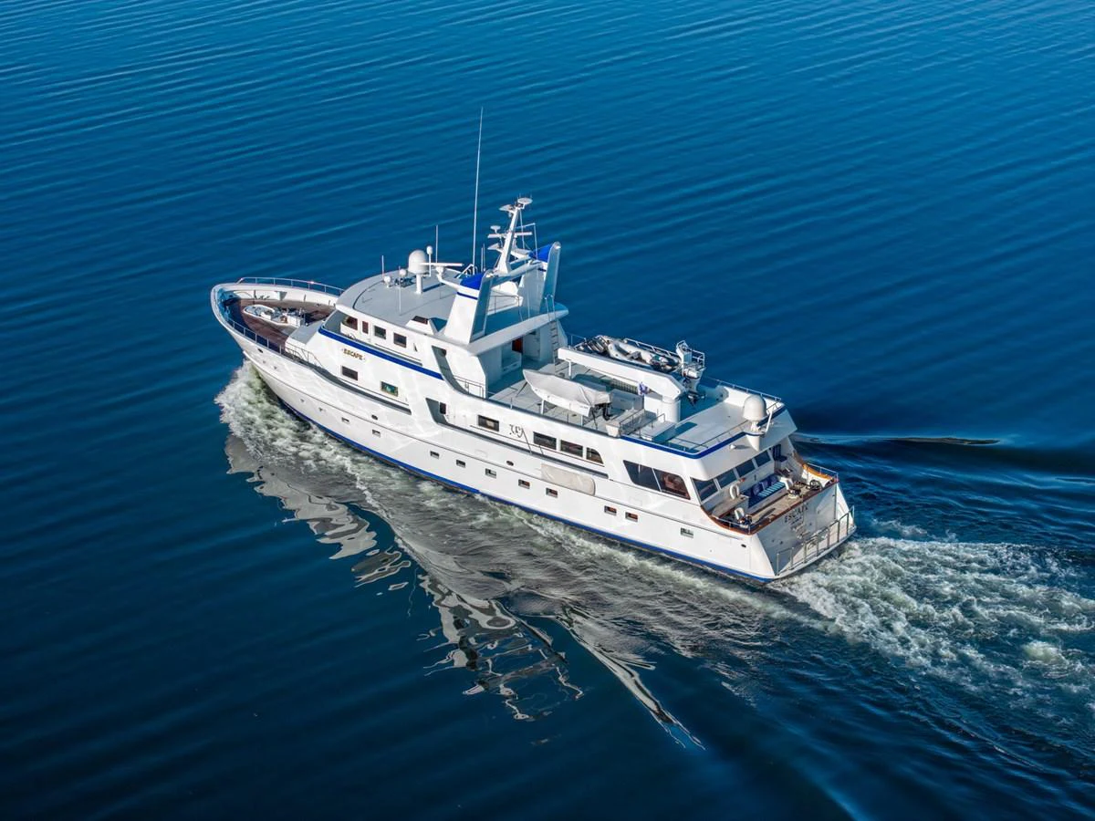 a ship in the water aboard ESCAPE OF LONDON Yacht for Sale