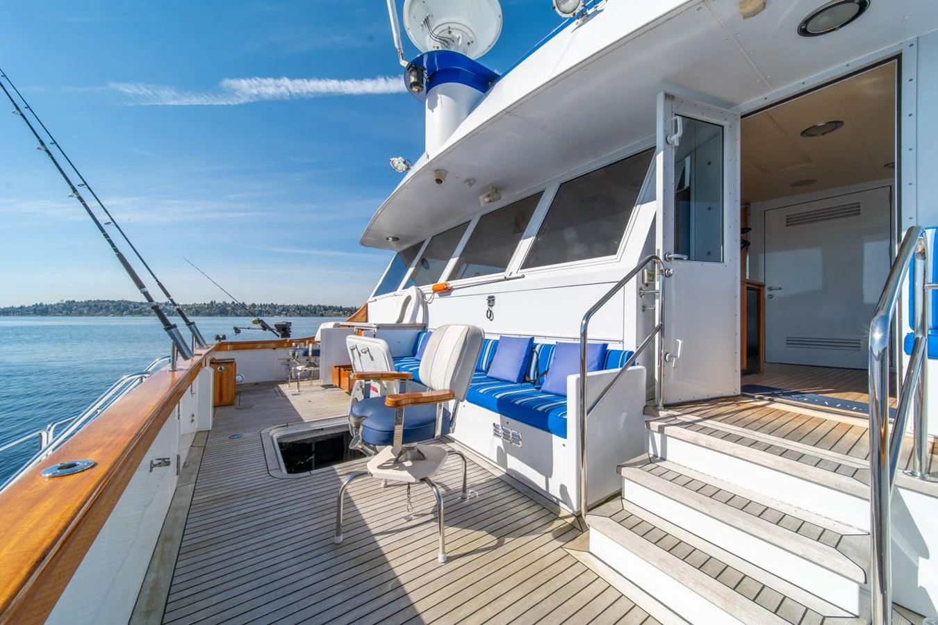 a boat on the water aboard ESCAPE OF LONDON Yacht for Sale