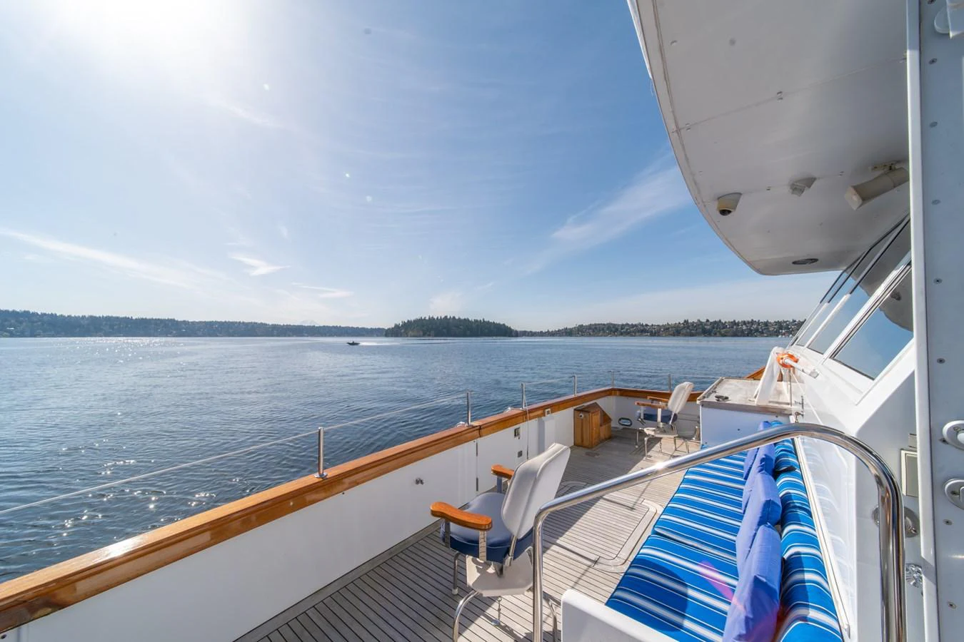 a boat on the water aboard ESCAPE OF LONDON Yacht for Sale