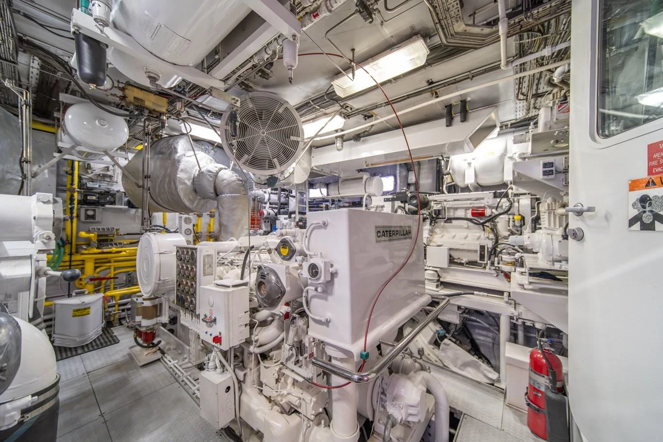 a room with machinery aboard ESCAPE OF LONDON Yacht for Sale