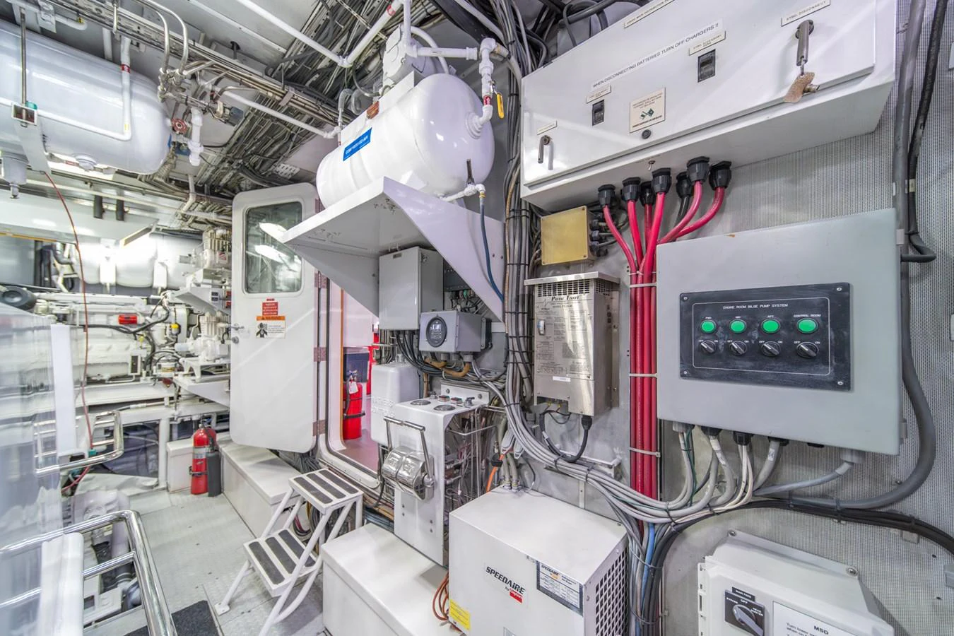 a room with several machines aboard ESCAPE OF LONDON Yacht for Sale