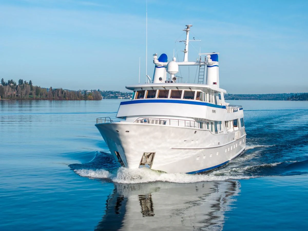 a boat on the water aboard ESCAPE OF LONDON Yacht for Sale