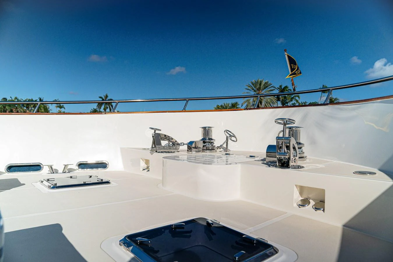 a group of sinks in a bathroom aboard TOP TIMES Yacht for Sale