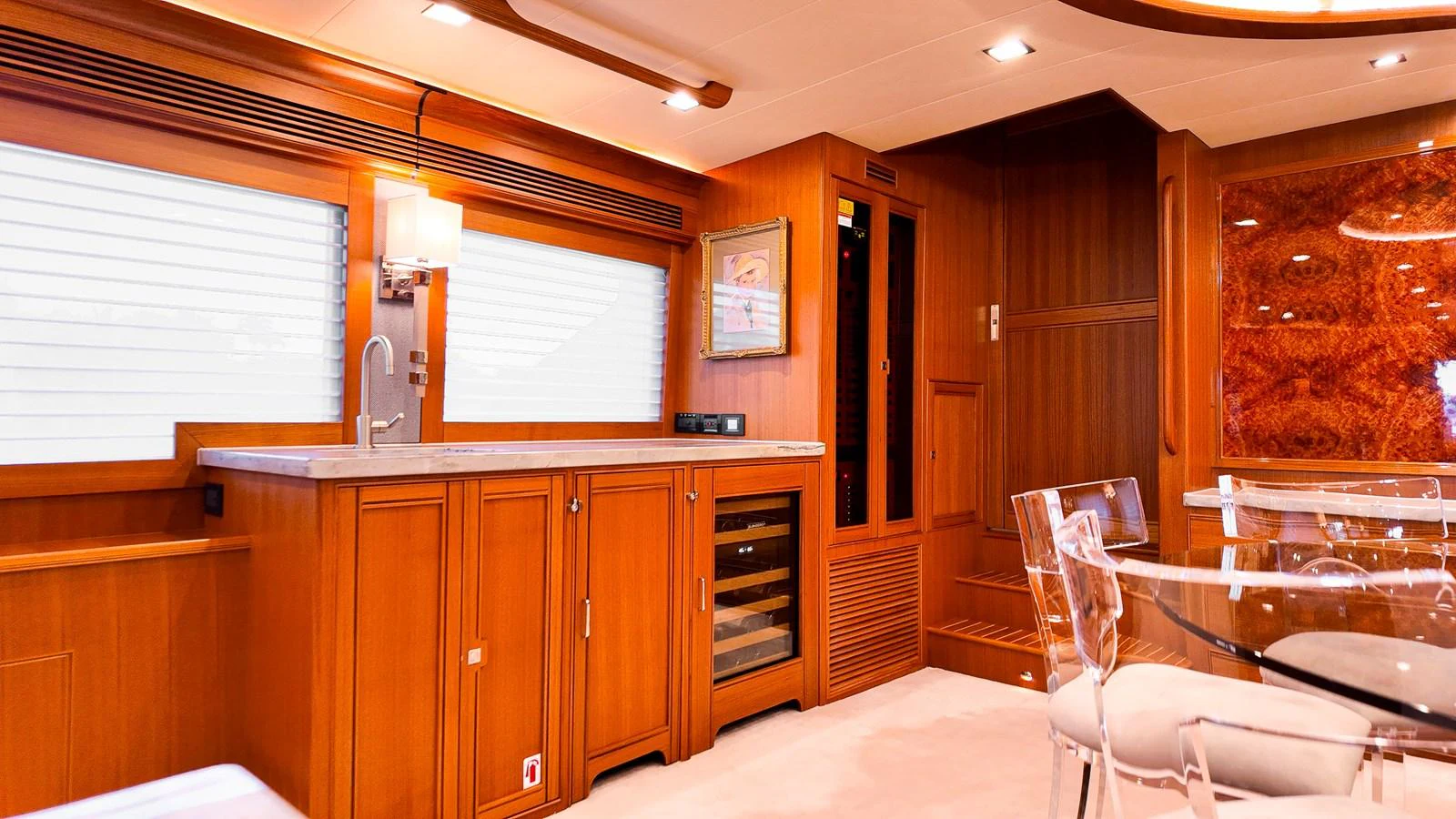 a room with a sink and a window aboard TOP TIMES Yacht for Sale