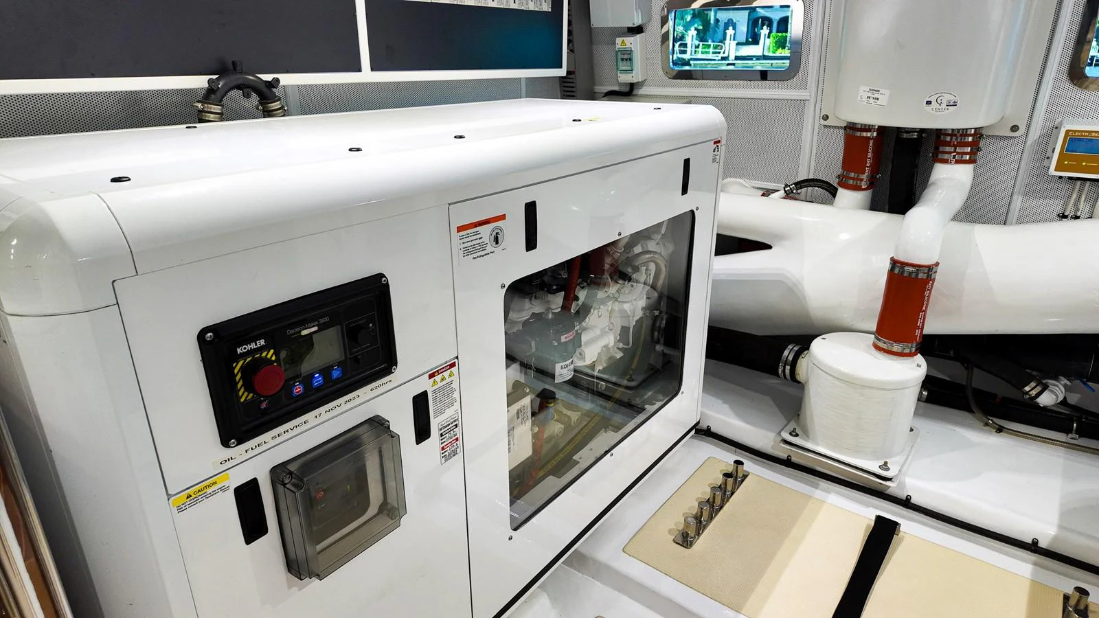 a machine with a screen aboard TOP TIMES Yacht for Sale