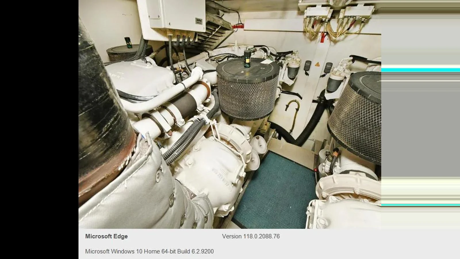 The image showcases the yacht's well-maintained engine room with advanced machinery. aboard 2005 AZIMUT 68E Yacht for Sale