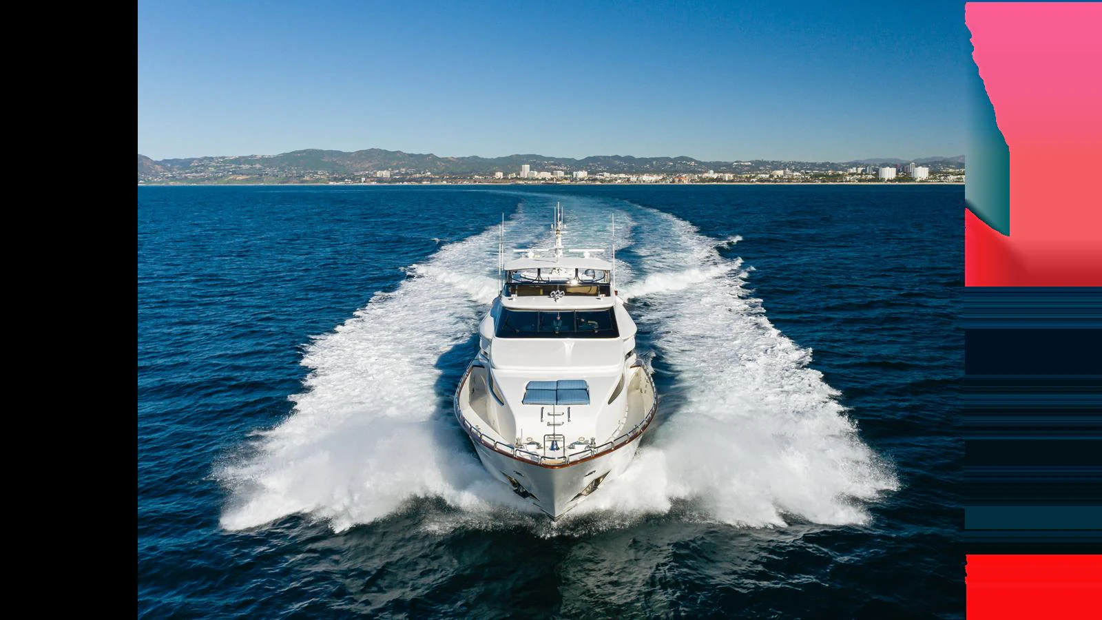 A luxurious yacht cruises swiftly through the open water, leaving a trail of white wake behind. aboard ACTIVE OCTO Yacht for Sale