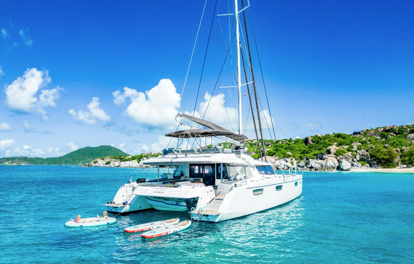 a boat in the water aboard TRUE STORY Yacht for Sale