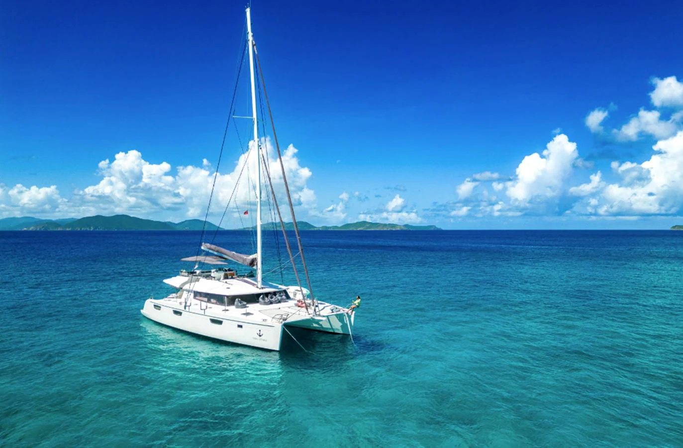 a boat in the water aboard TRUE STORY Yacht for Sale