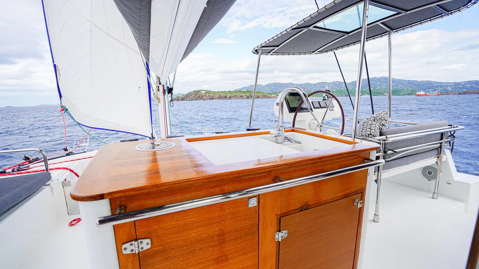 a boat on the water aboard TRUE STORY Yacht for Sale