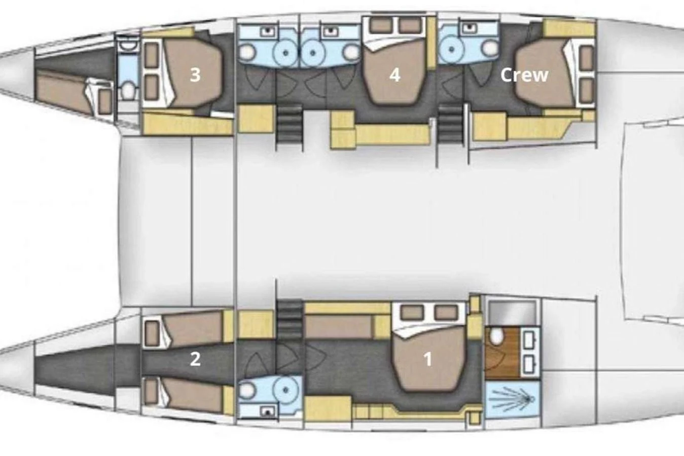 diagram aboard TRUE STORY Yacht for Sale