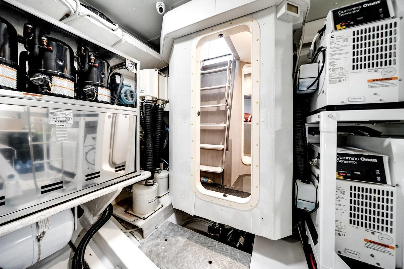 The engine room is equipped with advanced machinery and systems, ensuring optimal performance and reliability. aboard PARTNERSHIP V Yacht for Sale