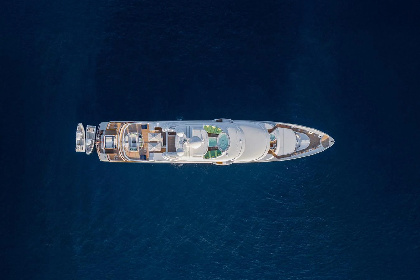 a small boat in the water aboard ROCINANTE Yacht for Sale